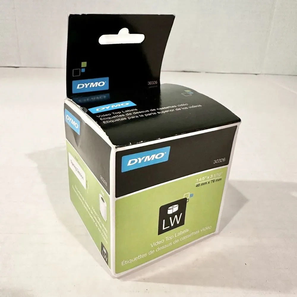 DYMO‎ LabelWriter VHS Top Labels 1 4/5 x 3 1/10 White 150 Labels/Roll 30326